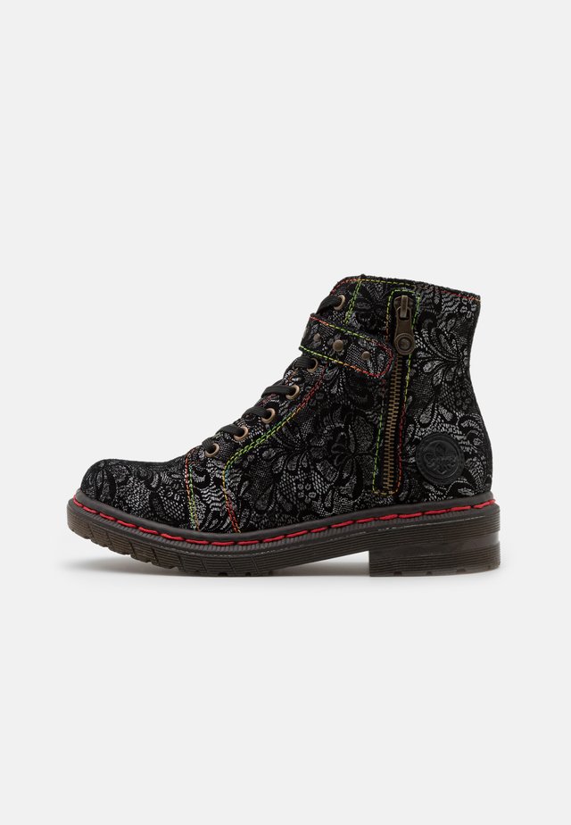 Lace-up ankle boots - black
