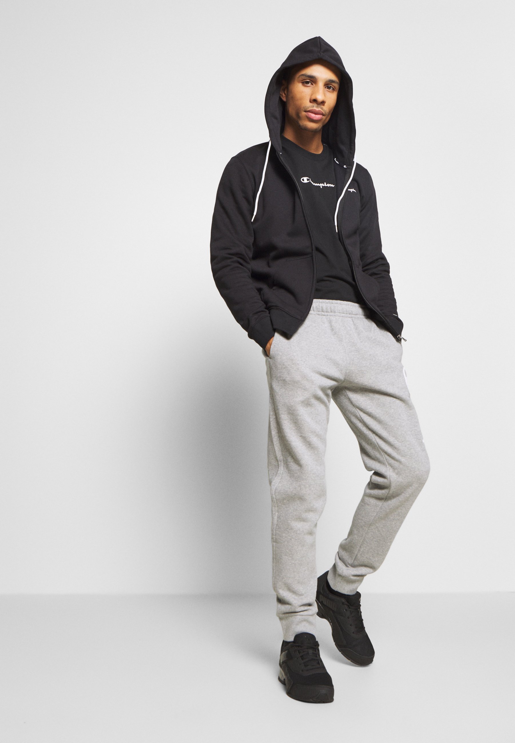 champion black zip up