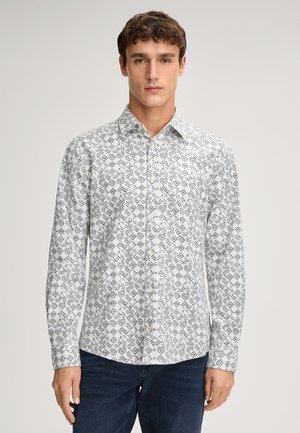 HANSON - Camicia - weiß blau gemustert
