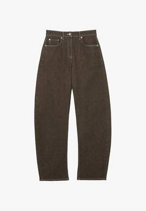 Reiss, REGULAR FIT - SABEL BARREL-LEG JEANS . - Wide Leg - brown