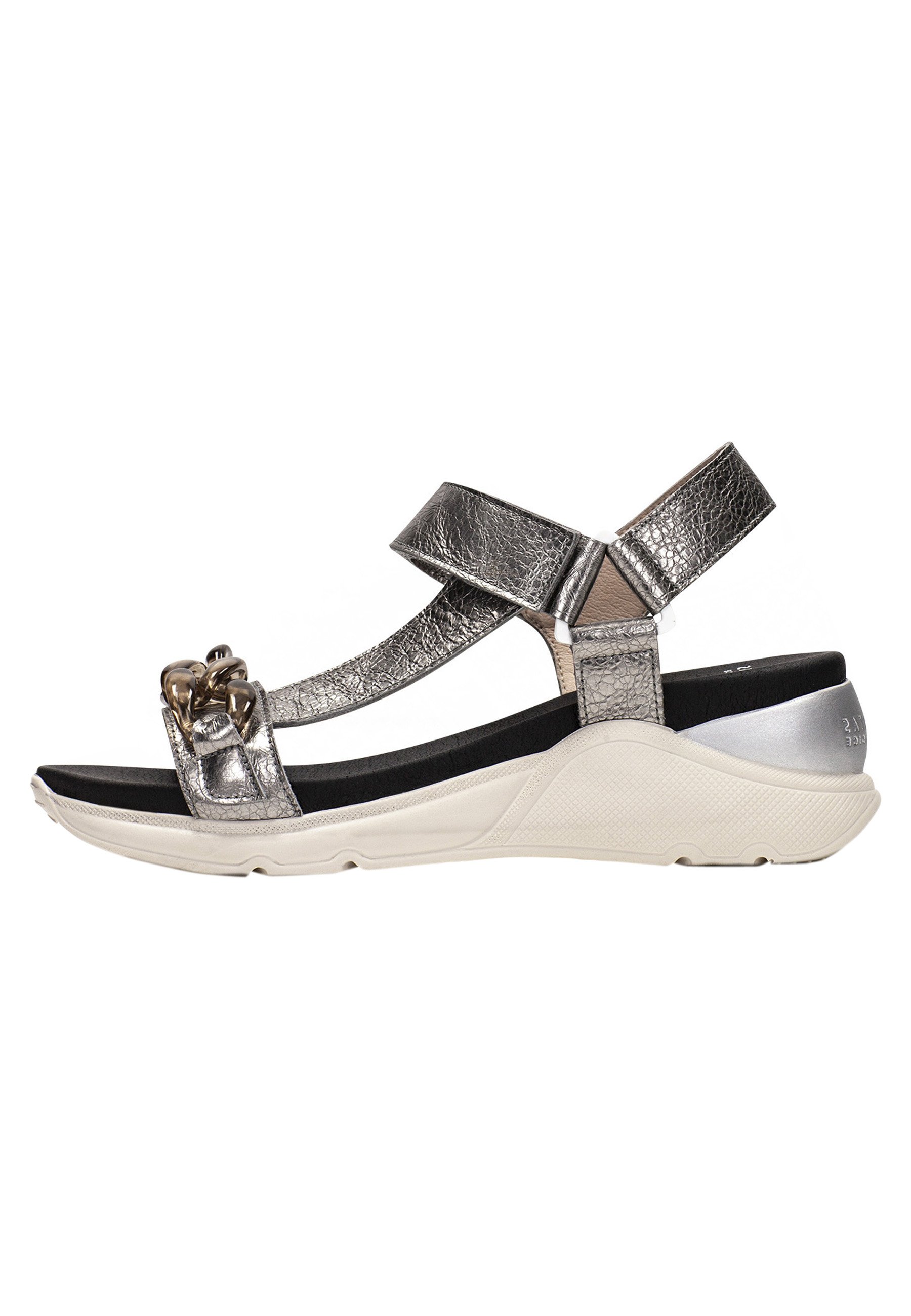 Hispanitas GALIA - Sandalias de cuña - lead/gris metalizado - Zalando.es