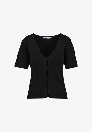 Coster Copenhagen, CCH HEART ELENA SHORT SLEEVE CARDIGAN - Cardigan - black