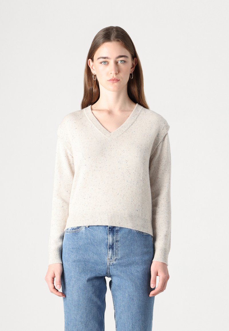 pure cashmere DETACHABLE SLEEVE  - Maglione - seashell