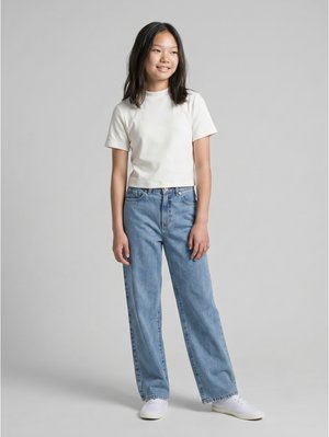 TOM TAILOR, TTWIDELEG - Vaqueros a campana - mid stone bright blue denim
