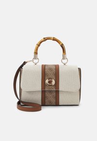 Borsetta GUESS Kerima Con Manico In Bambù - Colore Natural/latte, Tracolla Rimovibile, Dimensioni 25x17x6 Cm