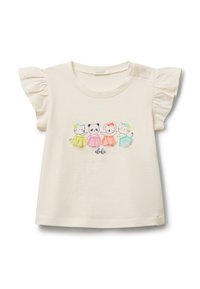 United Colors of Benetton Triko s potiskem - white