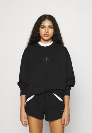 EMBROIDERY ECO WASH CREWNECK - Sweater - black