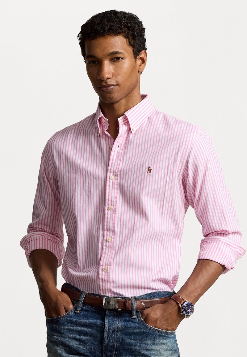 Polo Ralph Lauren CUSTOM FIT STRIPED SHIRT - Krekls - pink/white