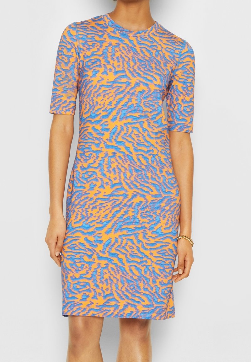 orange and blue leopard print dress Shirt Dress Orange And Blue Leopard Print Dress Blue And Orange Leopard  Print Dress