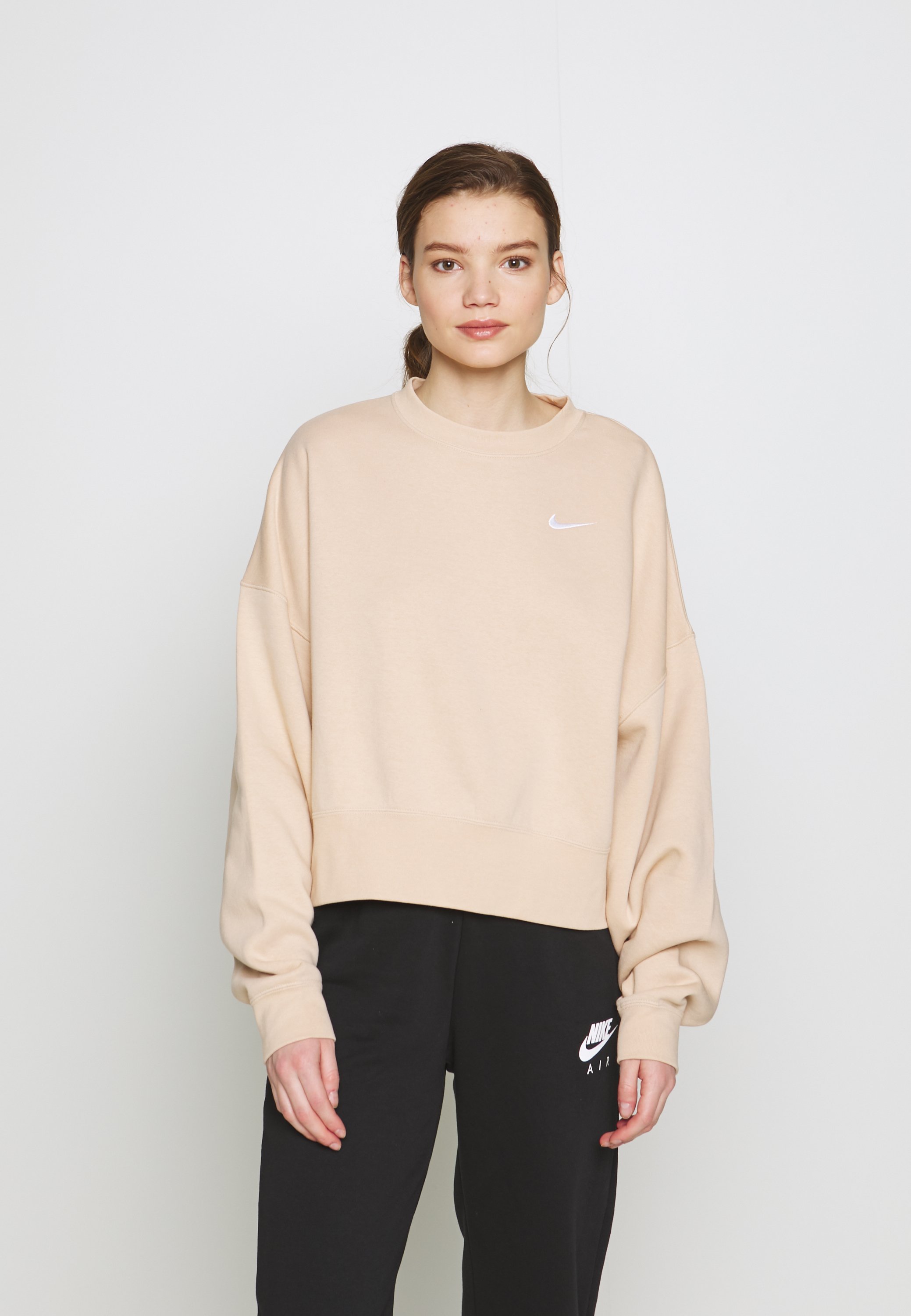 Nike Sportswear CREW TREND Sweater shimmerwhite Nike Sportswear CREW TREND Sweater oatmealBeige