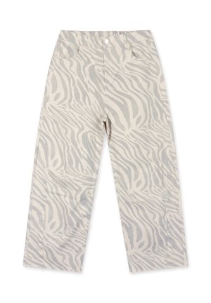 10DAYS, 10DAYS BOTTOMS WESTERN PANTS ZEBRA - Stoffhose - ecru