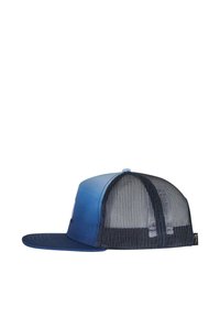 Blå gradient caps med solid front og mesh bak. Har flat skjerm og liten logodetalj på fronten.