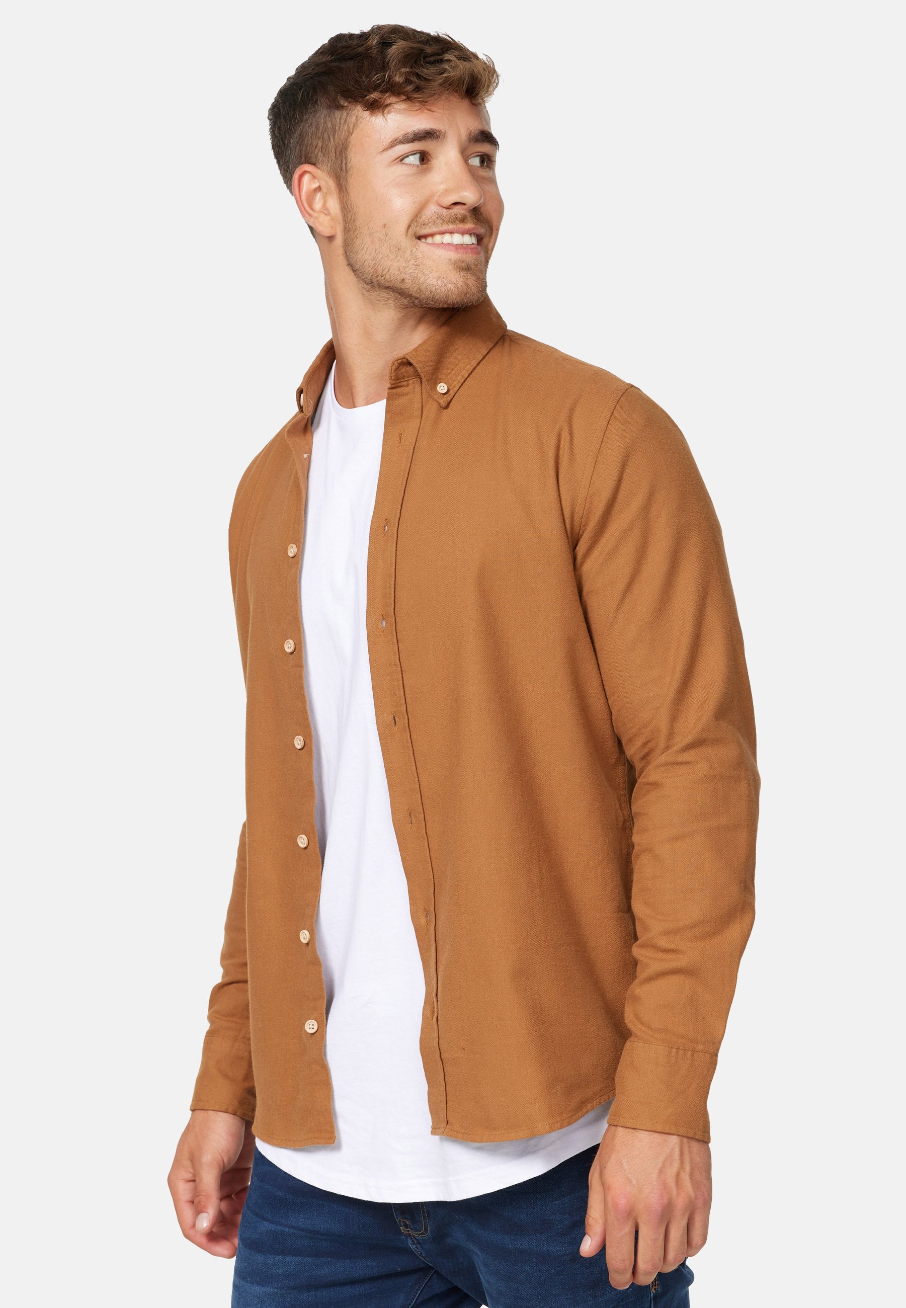 INDICODE JEANS LANGARM RIVERSIDE Shirt rubber/mottled brown