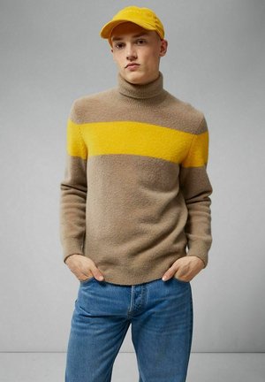 TURTLE NECK - Stickad tröja - tiger brown