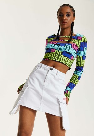 House of Holland PRINTED CROP WITH CUT OUT DETAI - Long sleeved top - multi coloured