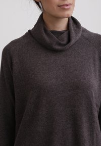 CASH-MERE Strickpullover - taupe melange
