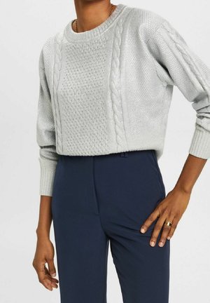 Strickpullover - silver-coloured