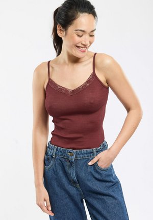 CARACO COL DENTELLE  - Caraco - sandalo