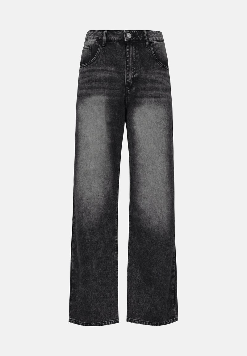 YOURTURN Wijde jeans zwart denim/blackdenim YOURTURN Wijde jeans zwart denim/blackdenim