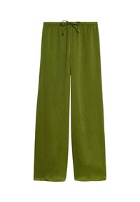 PLISSE TIE WAIST WIDE LEG - Kalhoty - fern