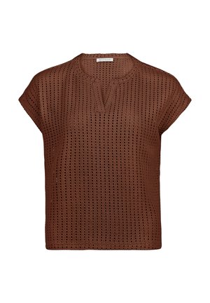 Betty & Co, BETTY & CO KURZARM STRUKTURSHIRT - T-shirt basique - braun