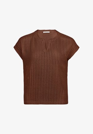 Betty & Co, BETTY & CO KURZARM STRUKTURSHIRT - T-shirt basique - braun
