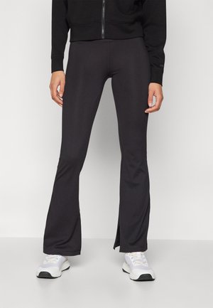 BALANCE COMPRESSION HIGH WAIST FLARE PANT SLIT - Leggings - black
