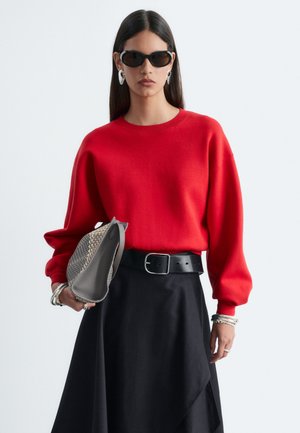 & OTHER STORIES, & OTHER STORIES RIB-TRIM KNITTED JUMPER - Pullover - red