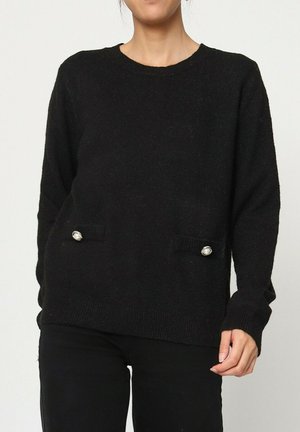 COL ROND - Pullover - noir