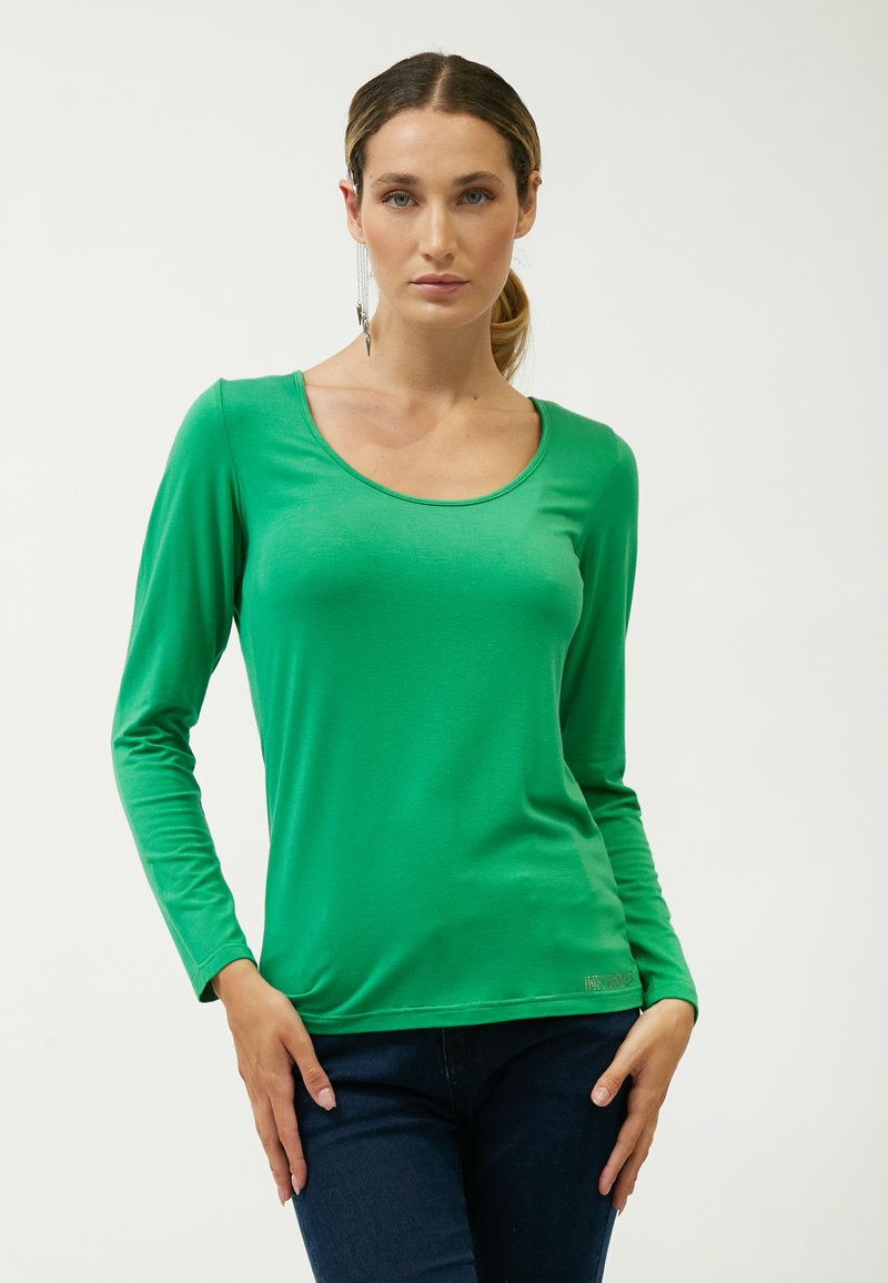 INFLUENCER U-NECK - Longsleeve - green