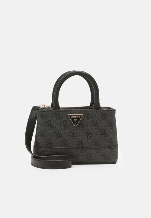 Guess Cordelia Logo Luxury Satchel Brown Recluse