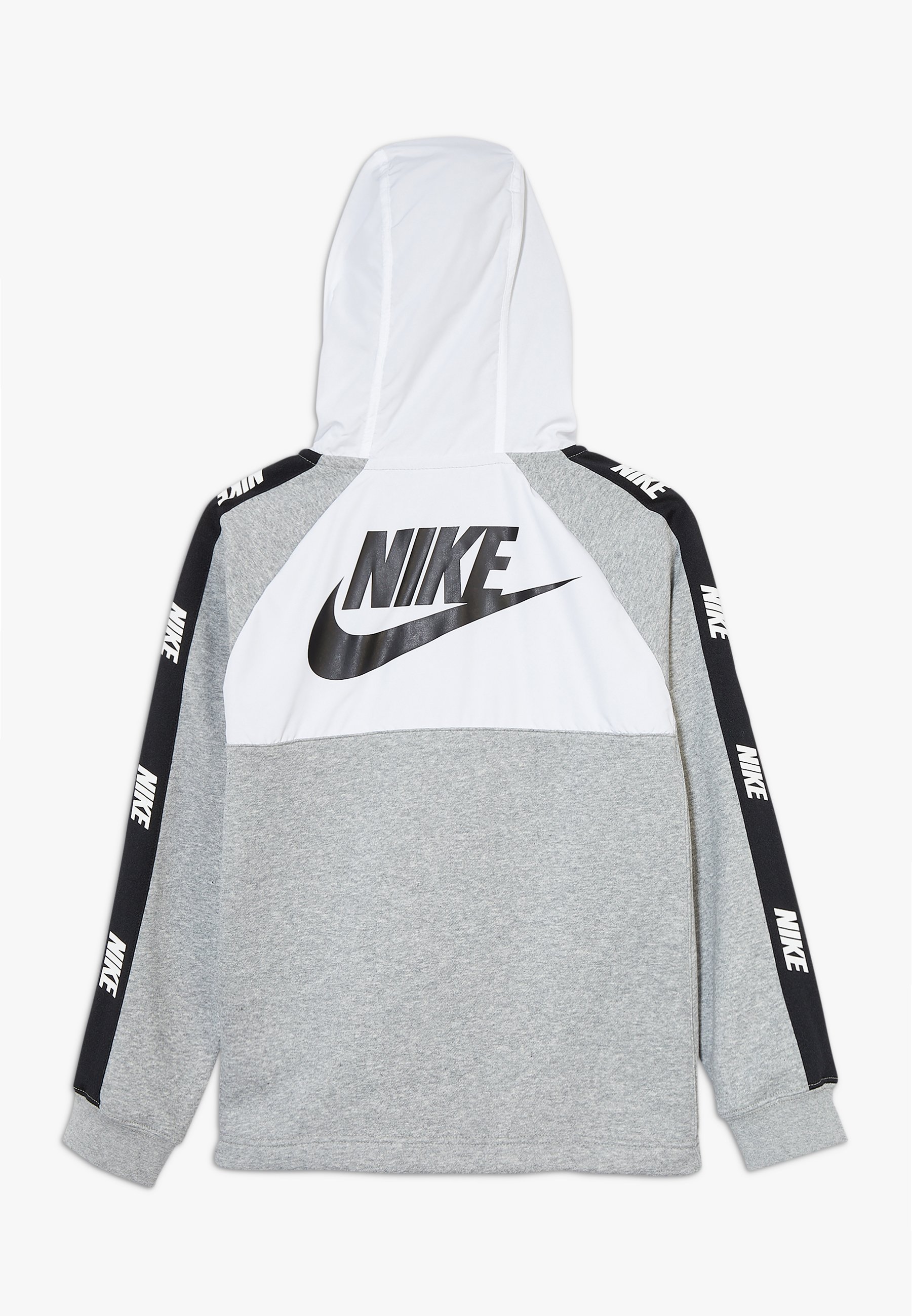 Nike Sportswear HYBRID - Sweat à capuche - white/black/dark grey  heather/gris - ZALANDO.FR