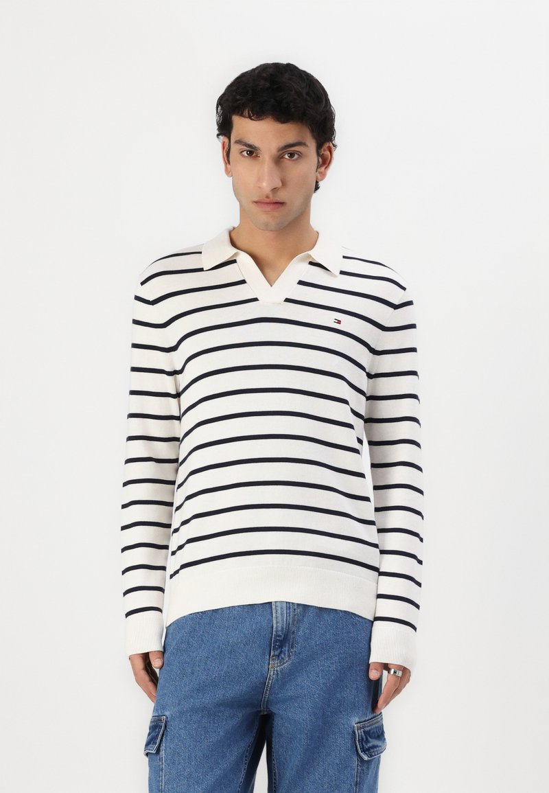 Tommy Hilfiger ESSENTIAL JONNY COLLAR - Jumper - ivory petal/desert sky