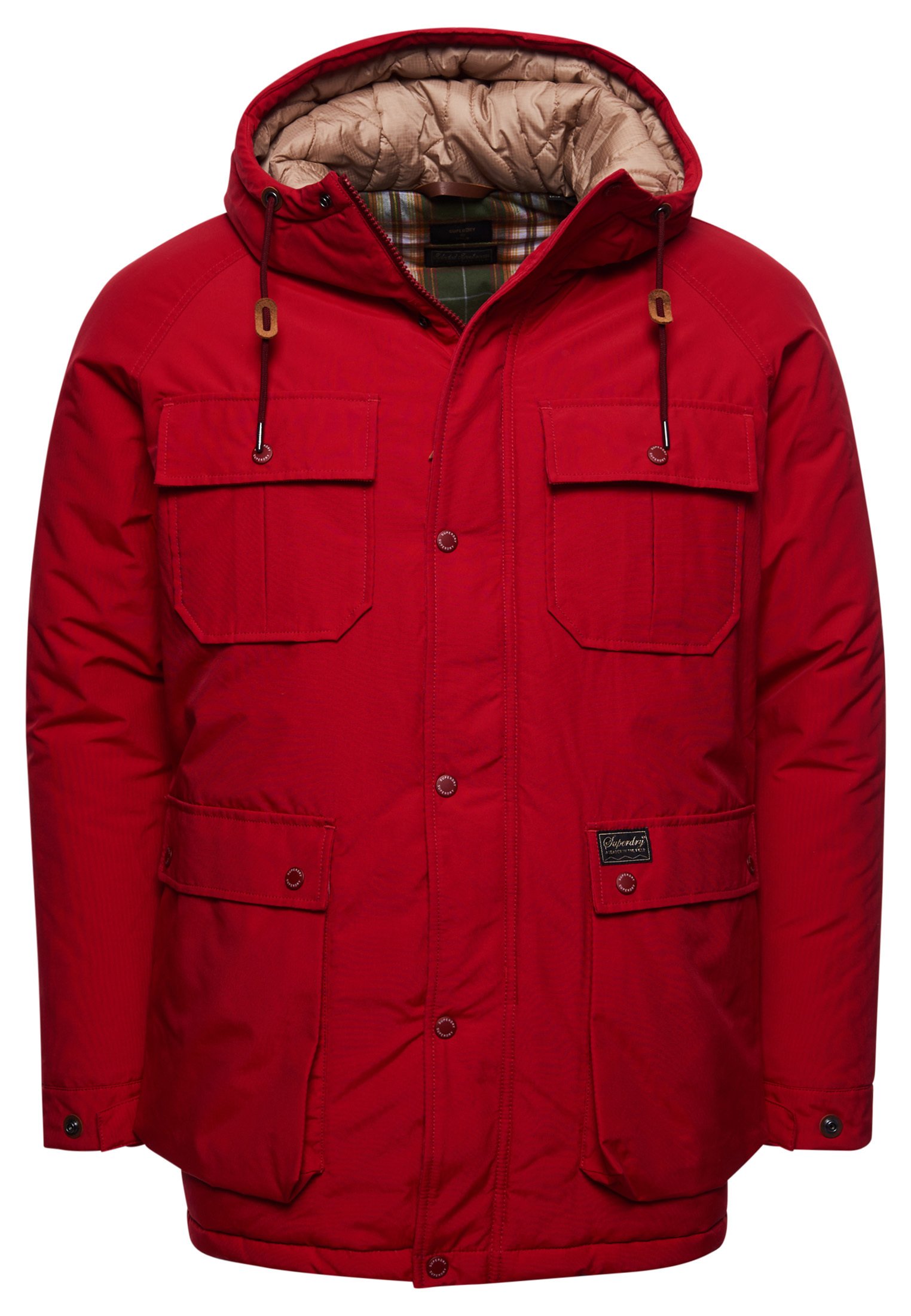 superdry parka red