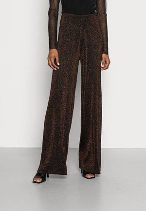 SIERRA PANT - Trousers - black cognac glitter