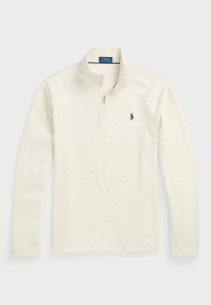 Polo Ralph Lauren LONG SLEEVE HALF ZIP - Sweatshirt - chalk heather