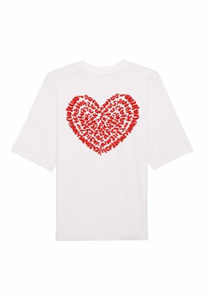 CORAZON UNISEX DROPPED SHOULDER 25 - Print T-shirt - white