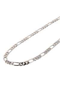 Hopeaketju, jossa on toisiinsa kytkeytyviä lenkkejä, kiiltävällä pinnalla, yhtenäisellä muotoilulla ja sileällä, kiiltävällä tekstuurilla.