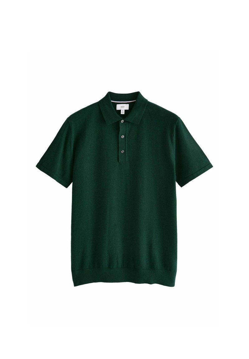 Next SHORT SLEEVE REGULAR FIT - Polotričko - green