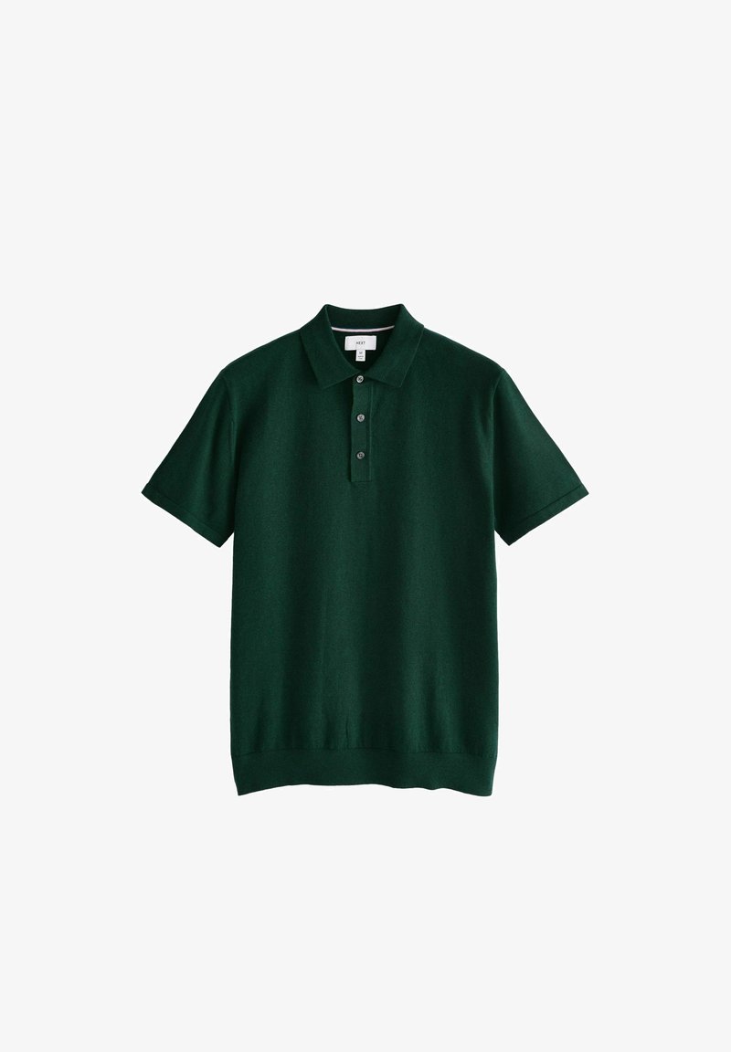 Next SHORT SLEEVE REGULAR FIT - Polotričko - green