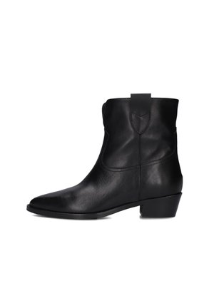Cowboy/biker ankle boot - zwart