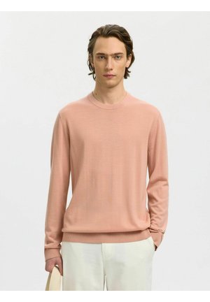 SLHTRAY LS CREW NECK - Pulover - rose dawn