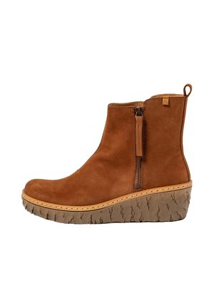 Wedge Ankle Boots - wood