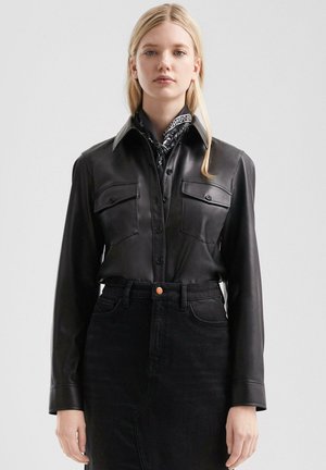 Kunstlederjacke - schwarz