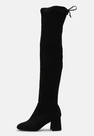 Overkneeskor - black