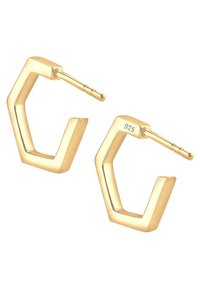 Elli CREOLE HEXAGON GEO MINIMAL - Orecchini - gold-coloured