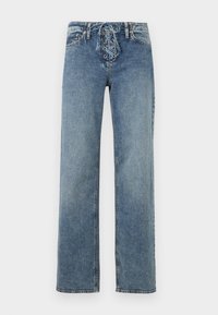 LOOSE MED MARTIN LACE UP - Jean baggy - medium indigo