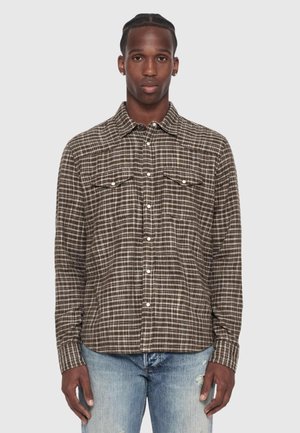 AllSaints, COURT LS SHIRT - Shirt - khaki brown