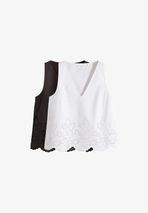 THE SET, 2 PACK - Top - white chocolate brown