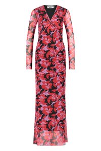 Colourful Rebel SARIAH ABSTRACT FLOWER V NECK DRESS - Kokteilinė suknelė / vakarėlių suknelė - scarlet red